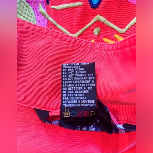 90's Unique Orange Graphic Jacket by IB Diffusion Size 14 - Picture 13 of 14